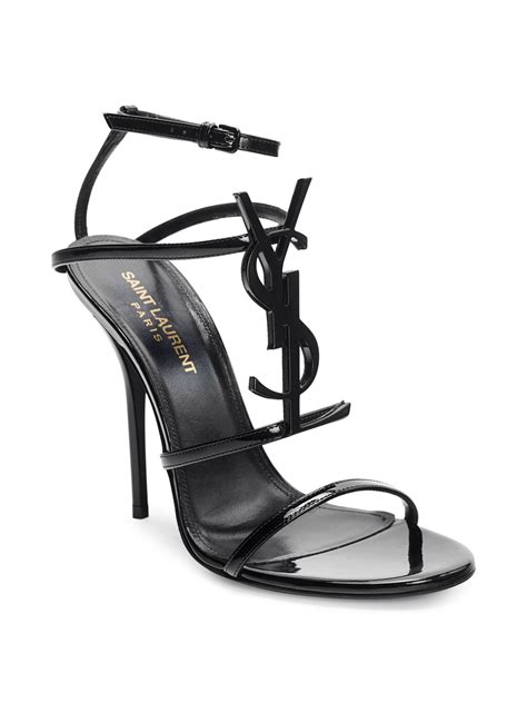 ysl black strappy heels|ysl cassandra heels.